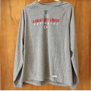 Reebok Kansas City Chiefs Long Sleeve Tee. Gray